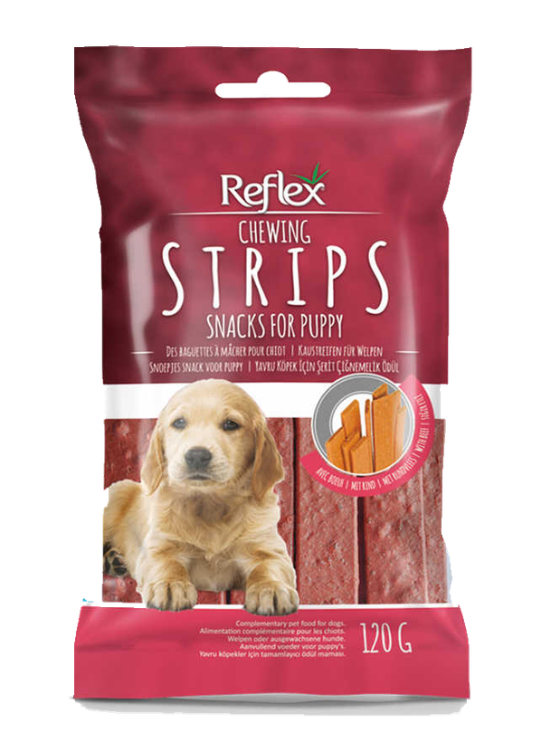 reflrx chewing strips snack for puppy 120g